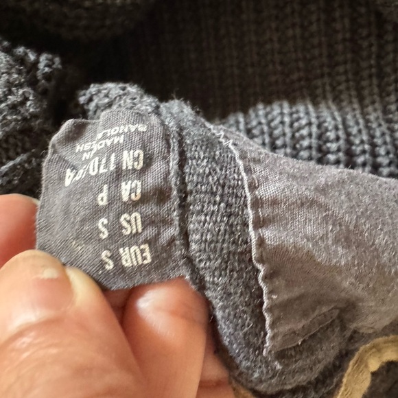 H&M Men’s Dark Gray Polo Cotton Sweater Size S – Classic Knit Pullover - Picture 11 of 14